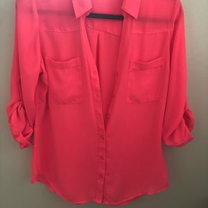 Pink sheer blouse